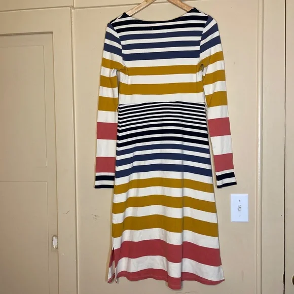 Soft Cotton  Striped Multicolor Long Sleeve Dress - Picture 4 of 10